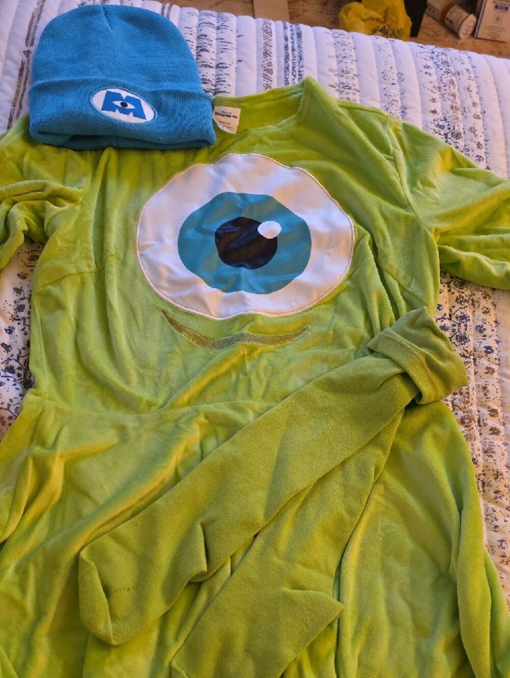 Disney Mike Wazowski Green Women's Costume Dress with Blue Eye Accent - Picture 3 of 7